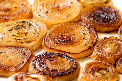 close up view of Melting Onions
