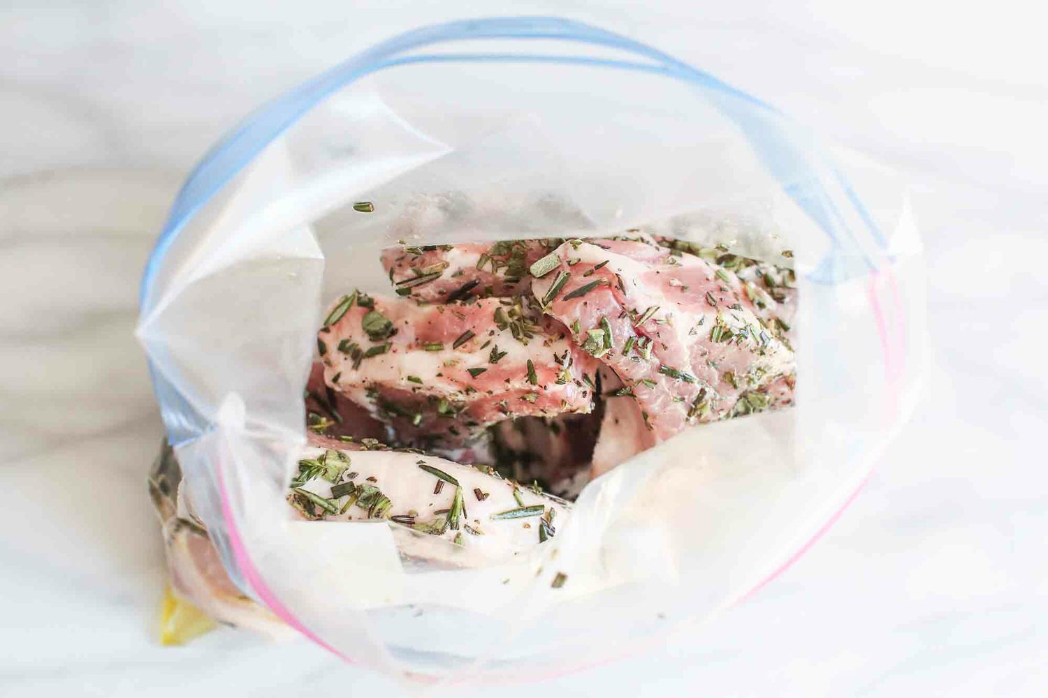 Bone-in Sous Vide Pork Chops prep the chops
