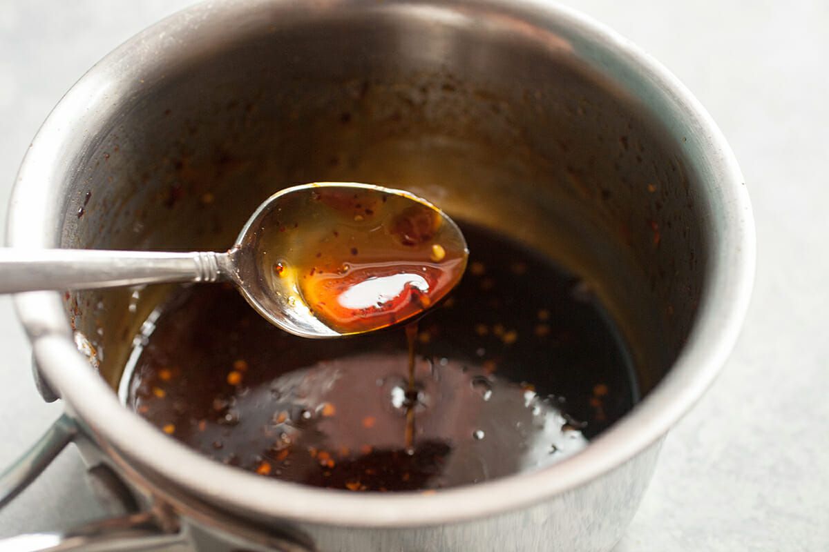 Steamed Salmon with Maple make the sauce