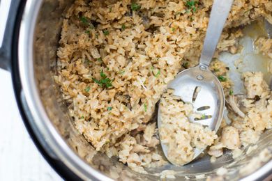 Pressure Cooker Chicken and Rice Casserole in an Instant Pot