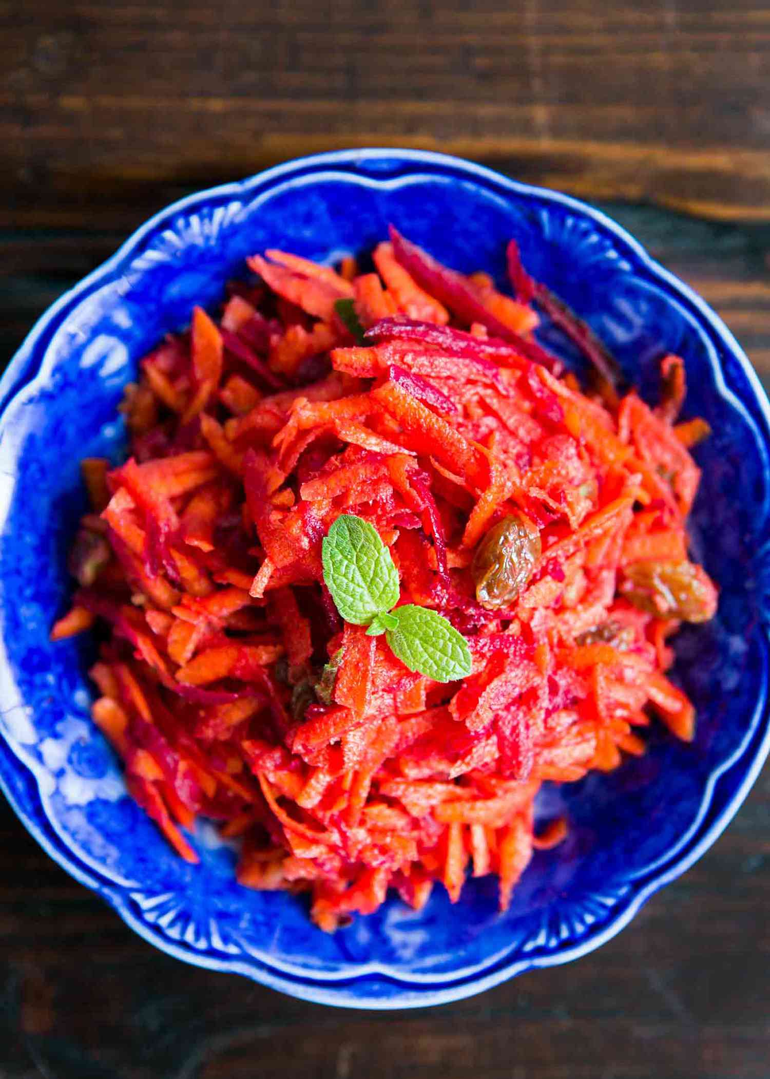 Moroccan Grated Beet and Carrot Salad