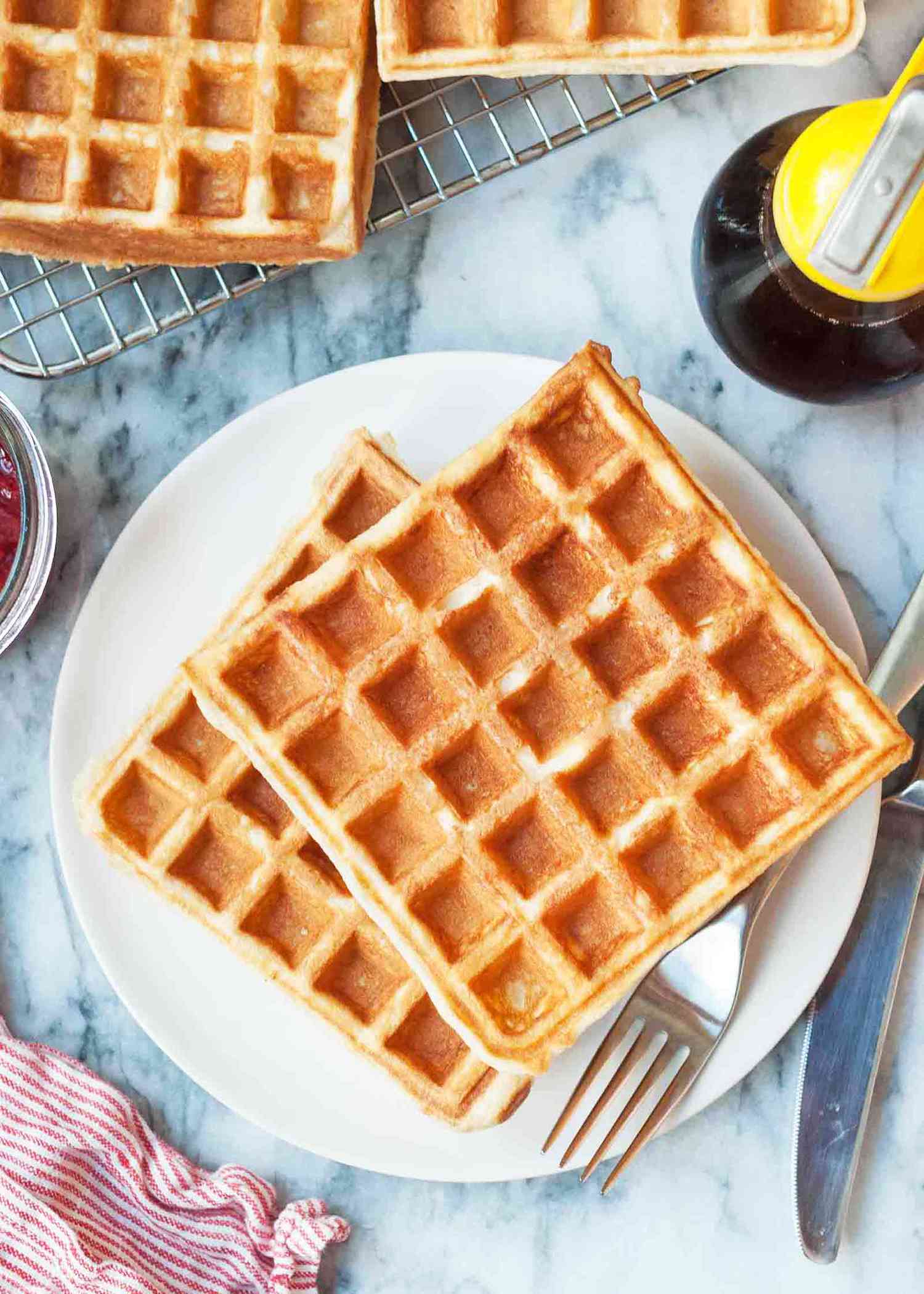 Buttermilk Waffle Recipe that makes crispy waffles