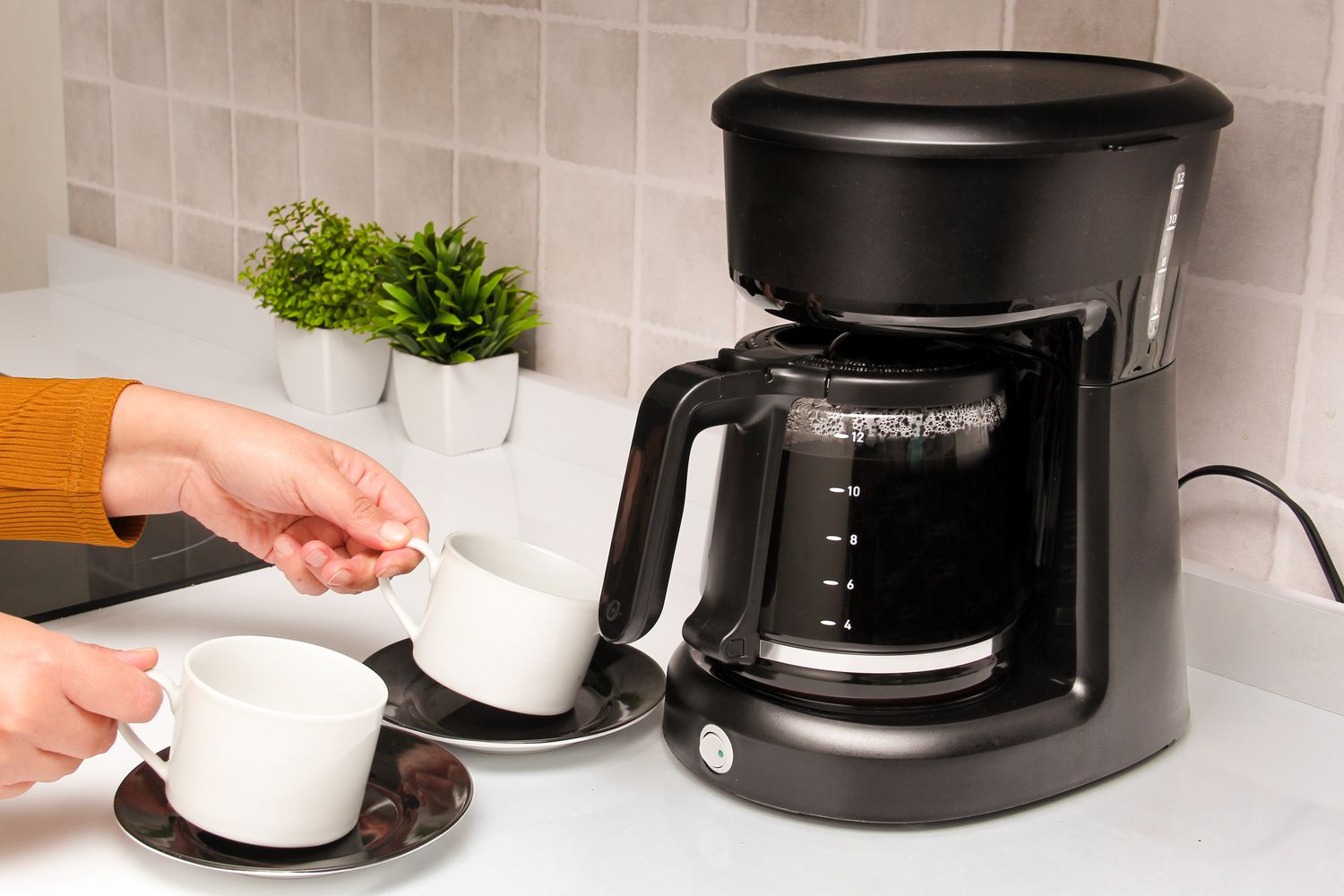Coffee maker on a kitchen counter