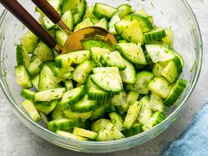 Bowl of cucumber salad