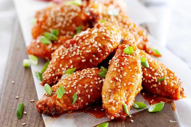 Air Fryer Chicken Wings on a Platter