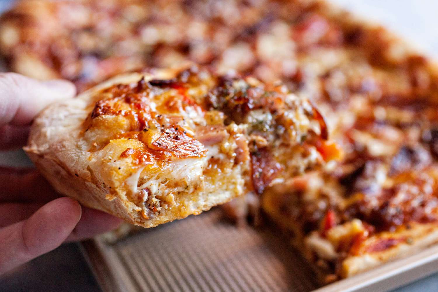 Sheet Pan Pizza with Ham