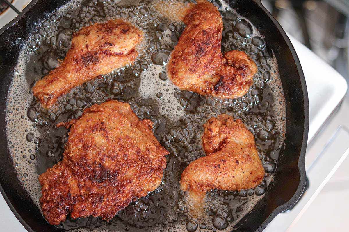 Best Spicy fried chicken fry to 165 degrees
