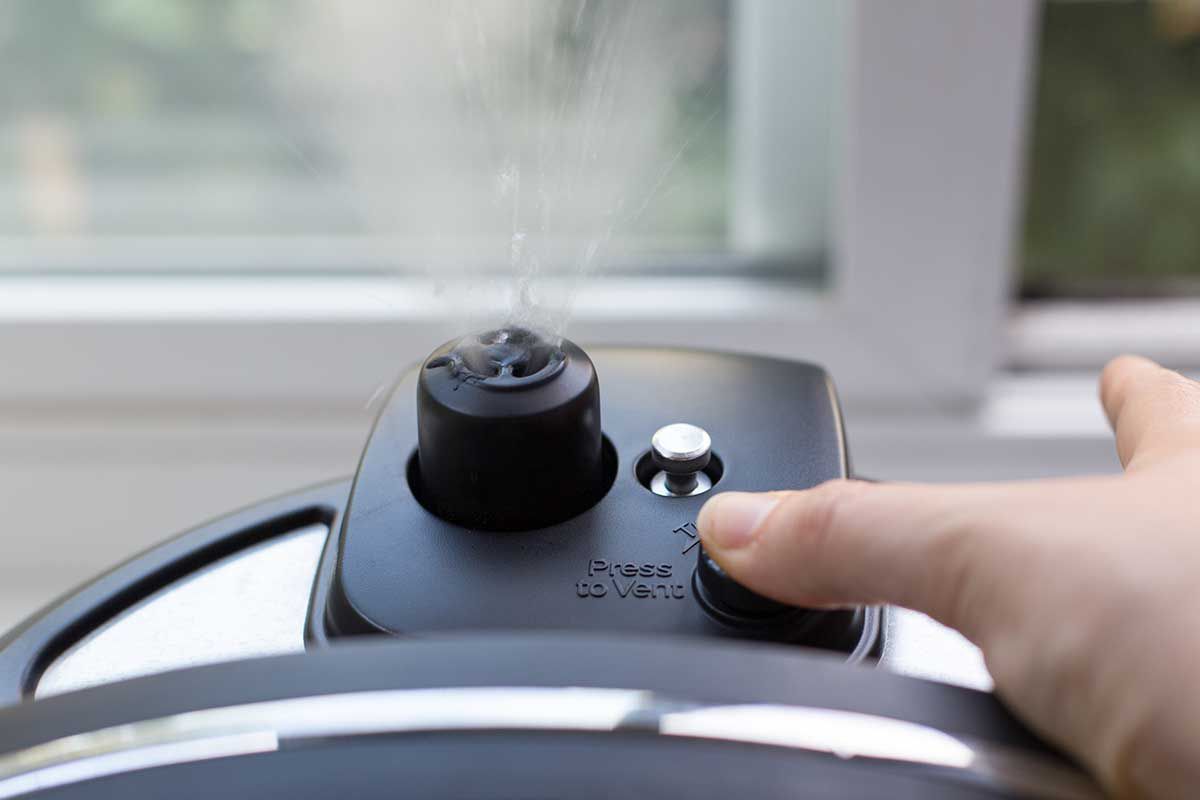 Quick release the pressure on the instant pot