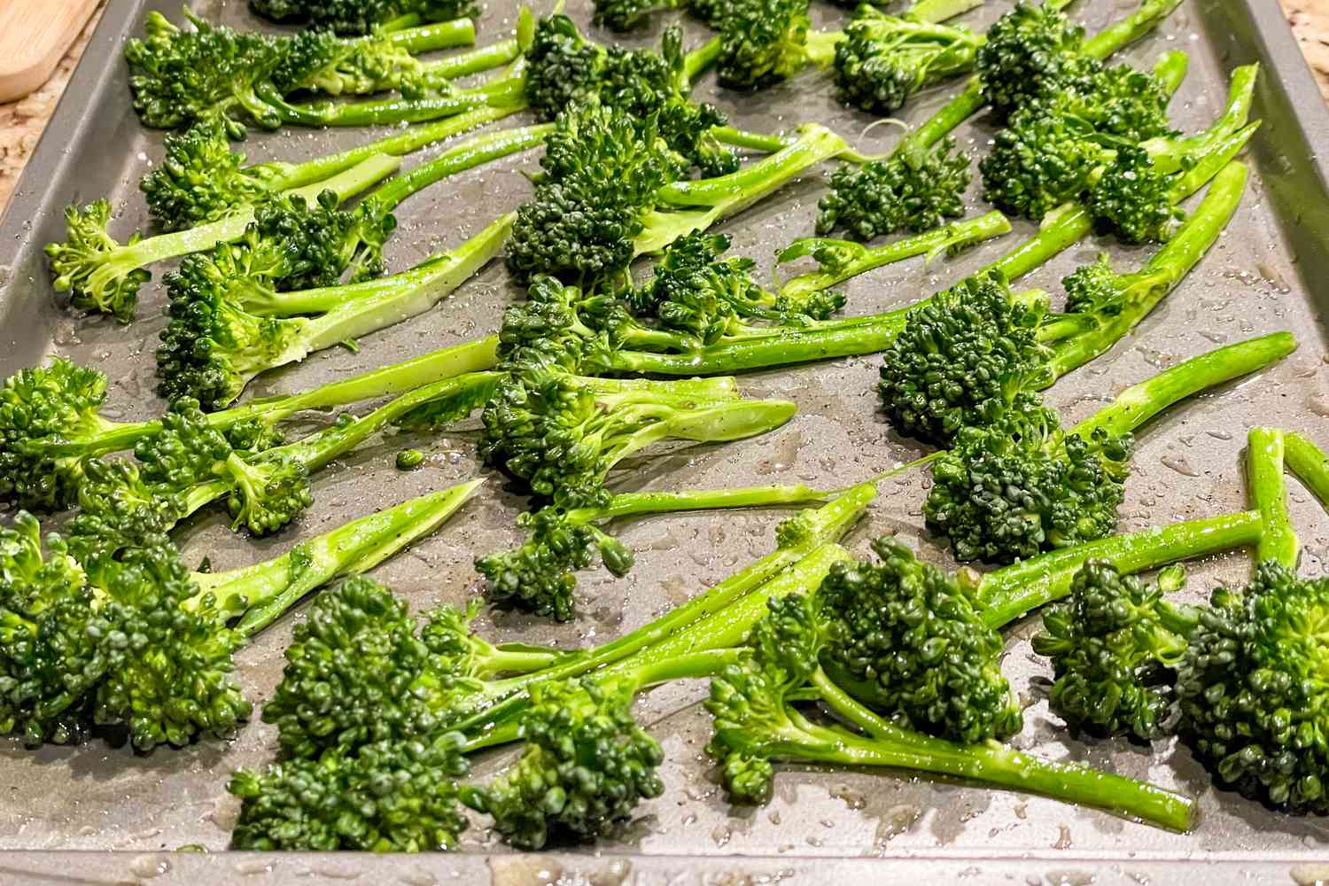 Broccolini on sheet pan