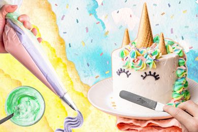Cake decorating, unicorn cake