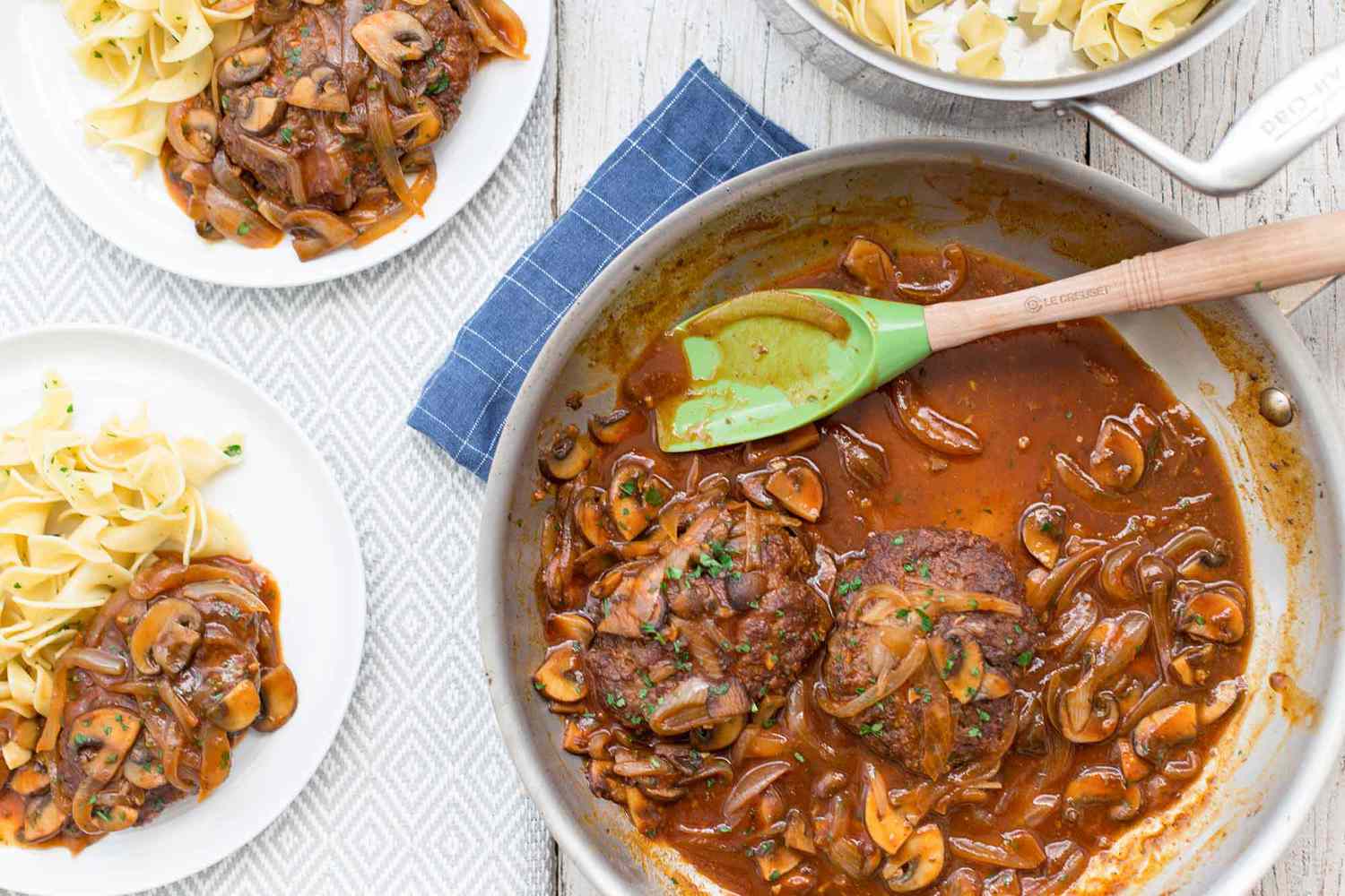 Best homemade salisbury steaks served from the pan