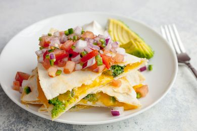 Cheddar Quesadillas with Broccoli