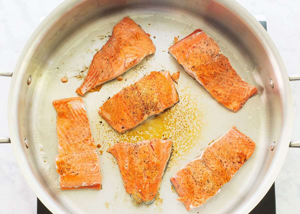 Angel Hair Pasta with Salmon Recipe flip the salmon
