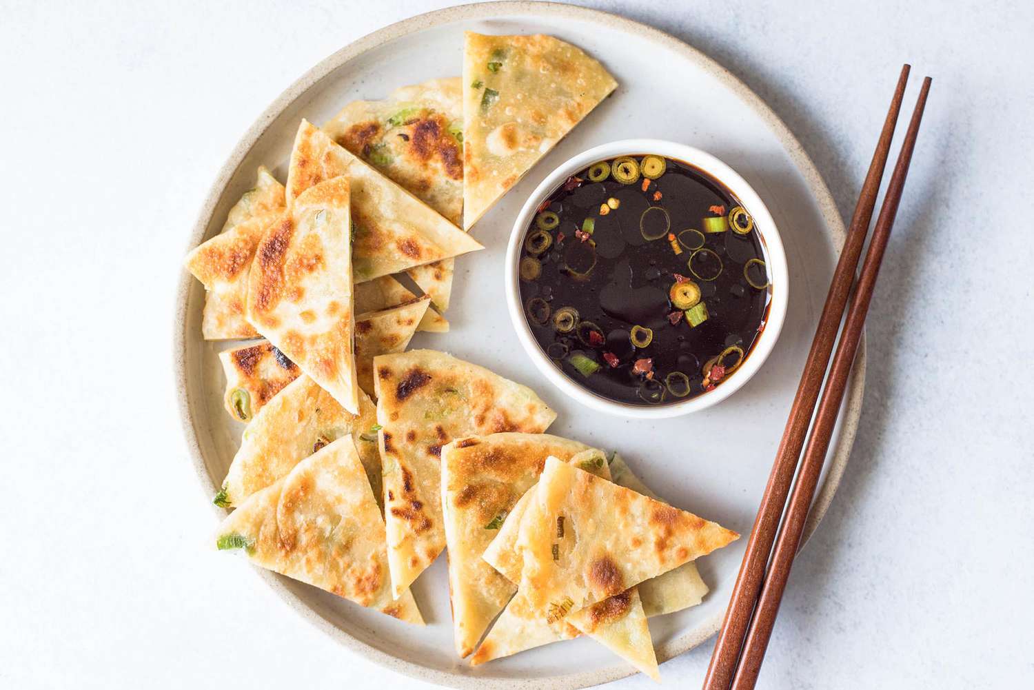 Scallion Pancakes - overhead shot