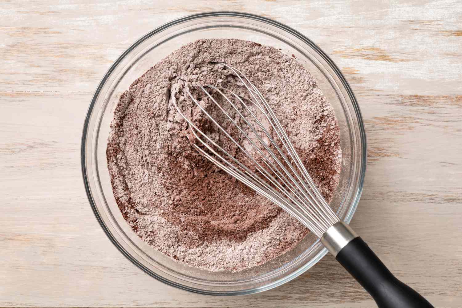 Bowl of Whoopie Pie Dry Ingredients Whisked Together