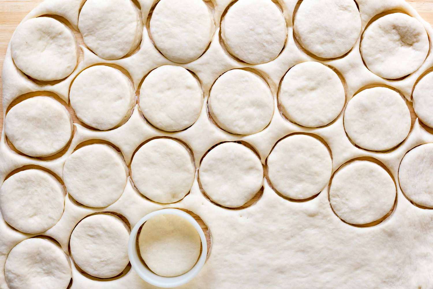 Parker House Rolls Recipe dough cut into circles