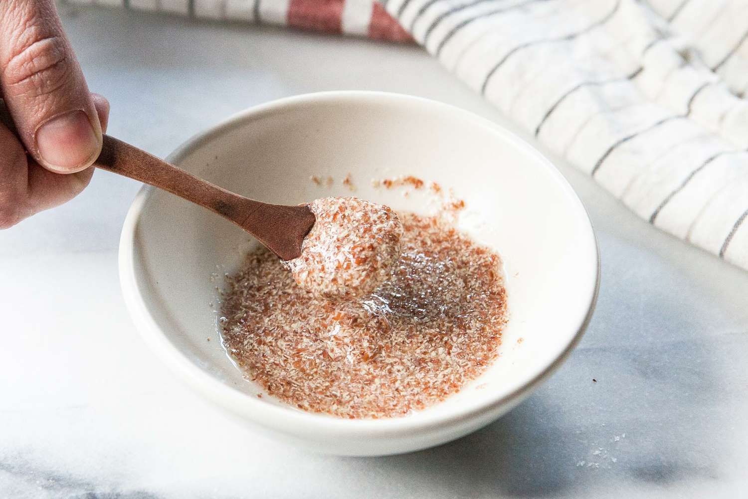Flax seed egg substitute stir the flax