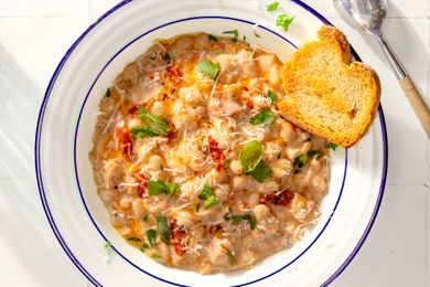 Marry Me Beans in a white bowl
