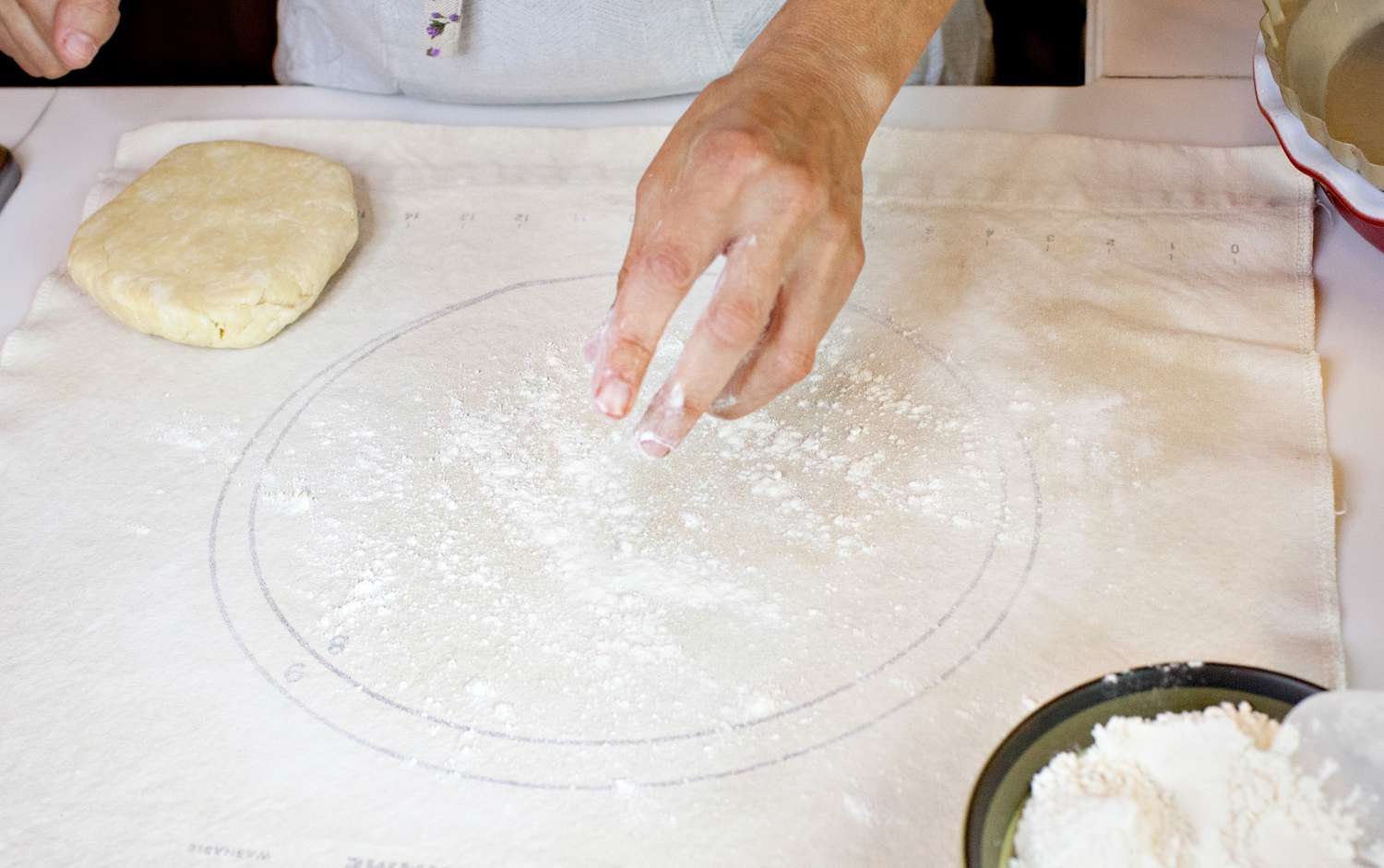 Pastry Cloth Dusted with Flour