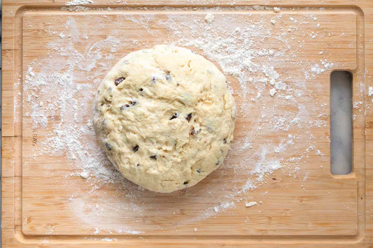 Irish Soda Bread dough shaped into a loaf