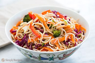 Asian Noodle Salad with Sesame Ginger Dressing