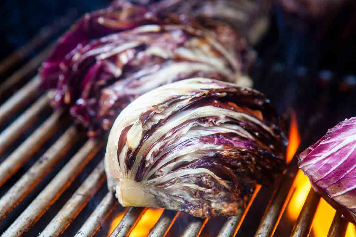 radicchio on grill