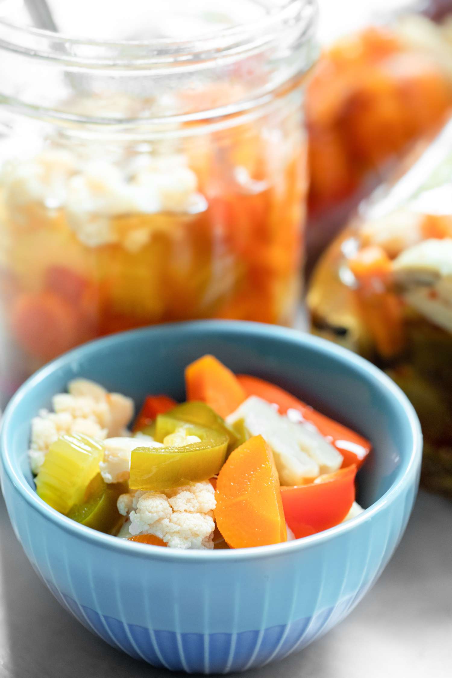 Homemade Giardiniera in a Bowl