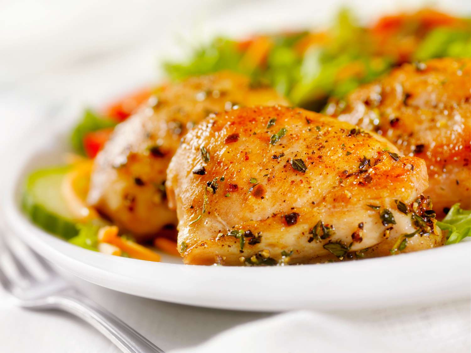 Close up of Alison Roman's Vinegar Chicken
