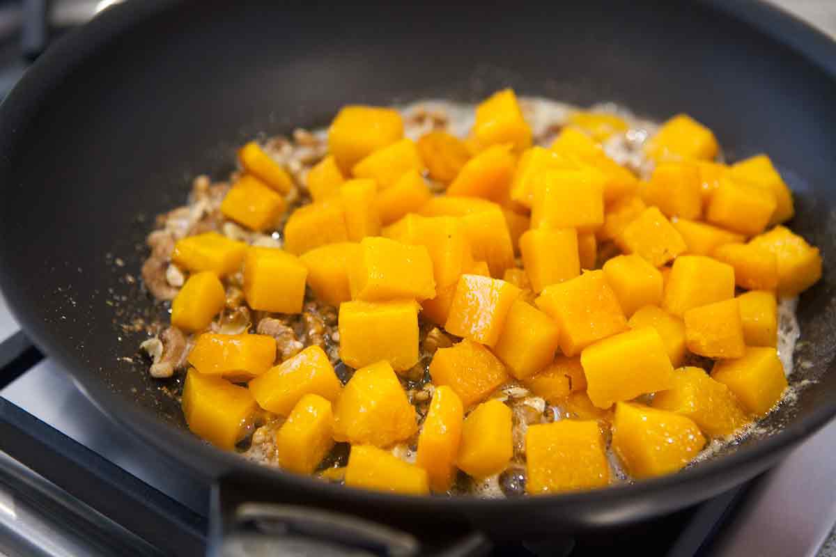 Caramelizing Butternut Squash in pan