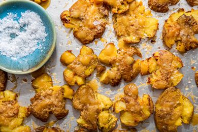 potatoes on a sheet pan