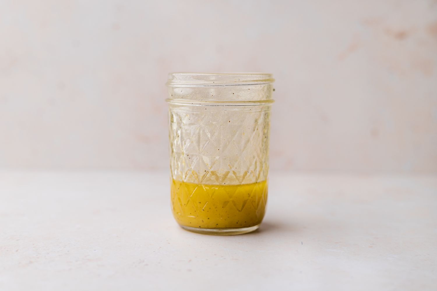 Making vinaigrette for a winter salad.