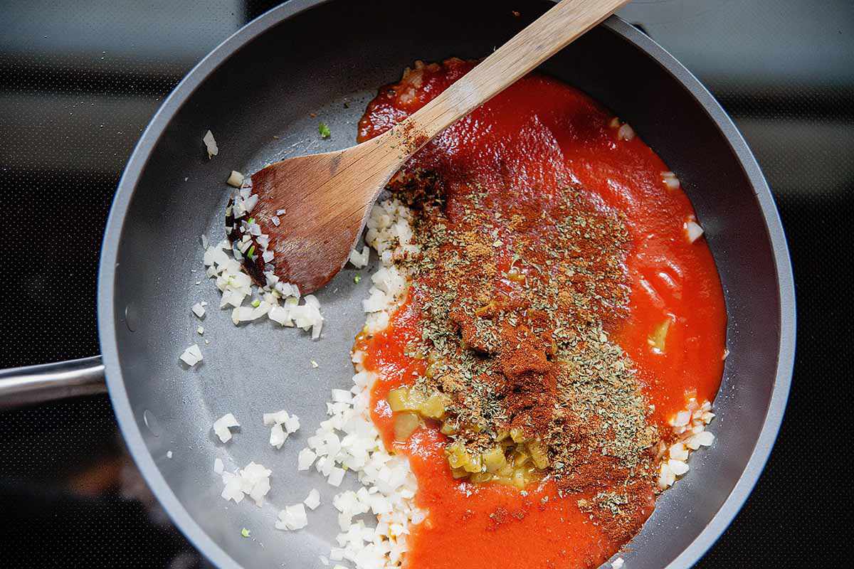 Skillet enchiladas