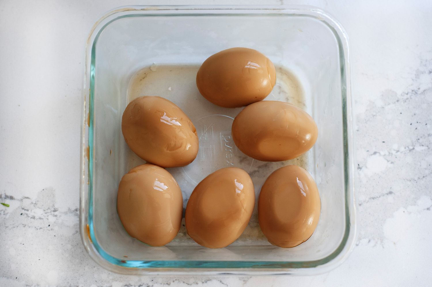 Soy Sauce Eggs in Glass Container