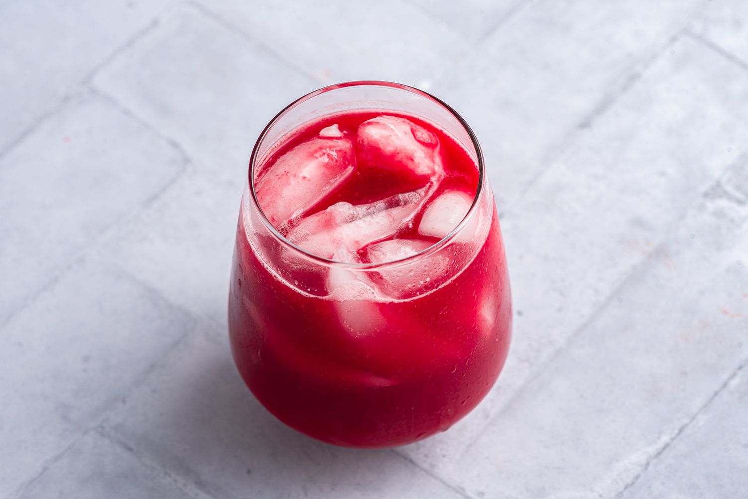 Glass of Prickly Pear Juice with Ice