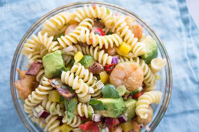 Shrimp Bacon Avocado Pasta Salad