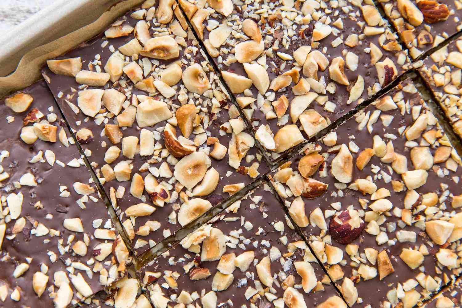 Chocolate Matzo Toffee Recipe - toffee cut into squares