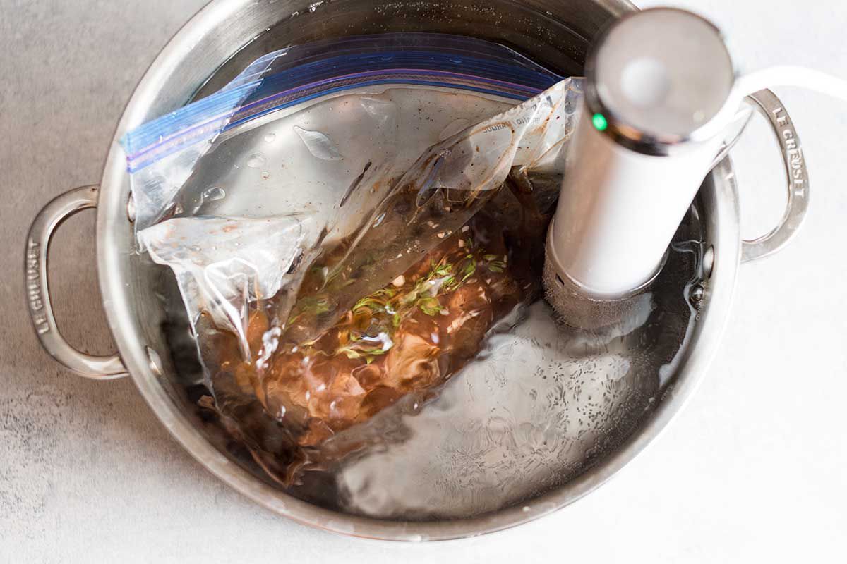 Sous Vide Beef Tenderloin with Port, Garlic, and Thyme