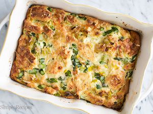 Breakfast Casserole with Leeks and Asparagus