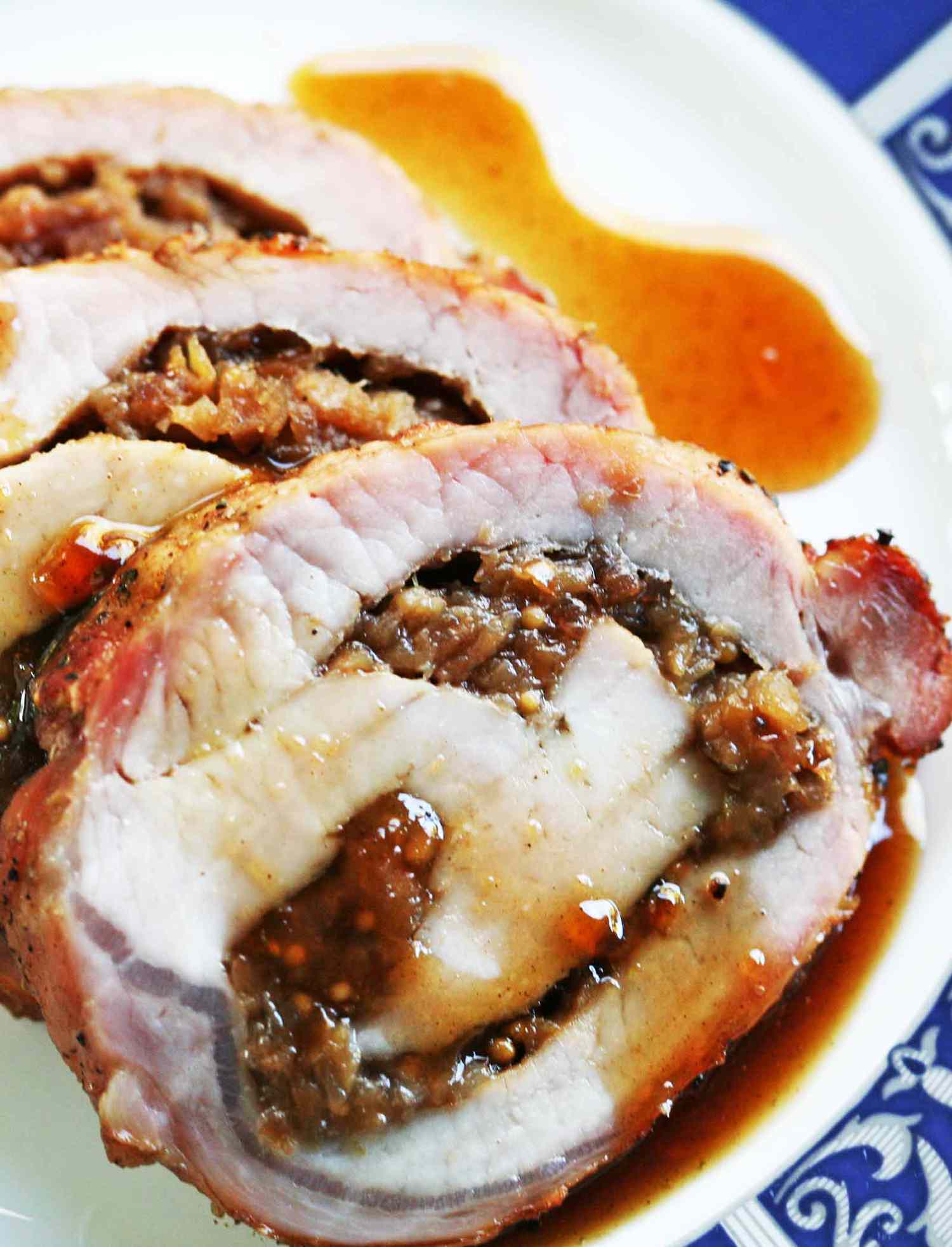 Apple Cranberry Stuffed Pork Roast