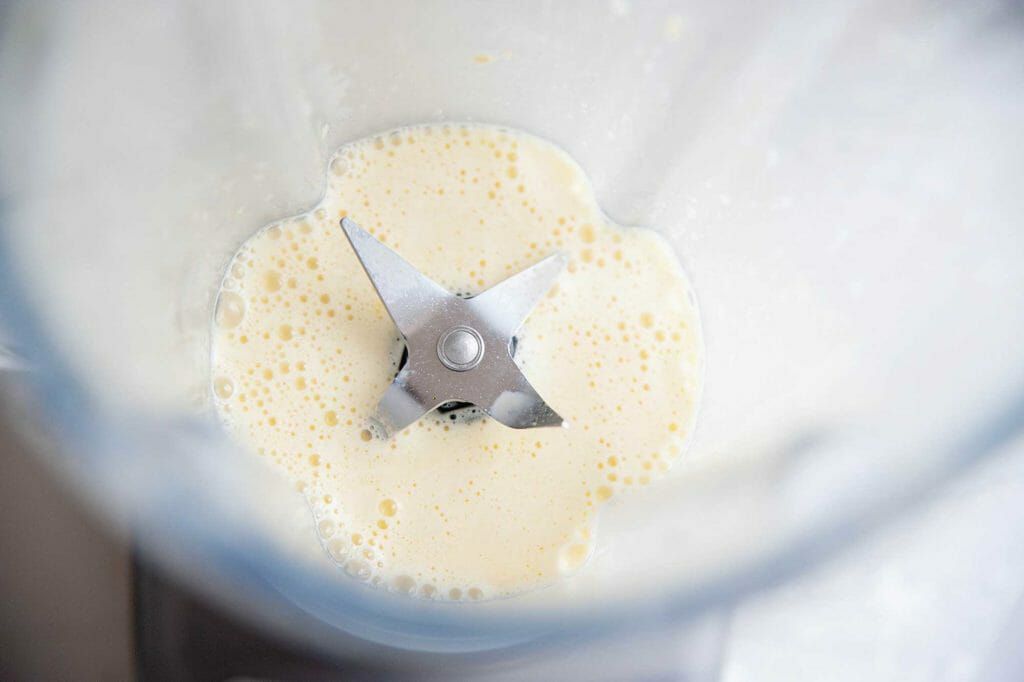 Homemade mayo in the blender