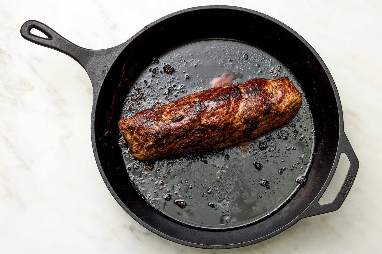 Oven-Roasted Fillet of Beef in a Cast Iron Skillet