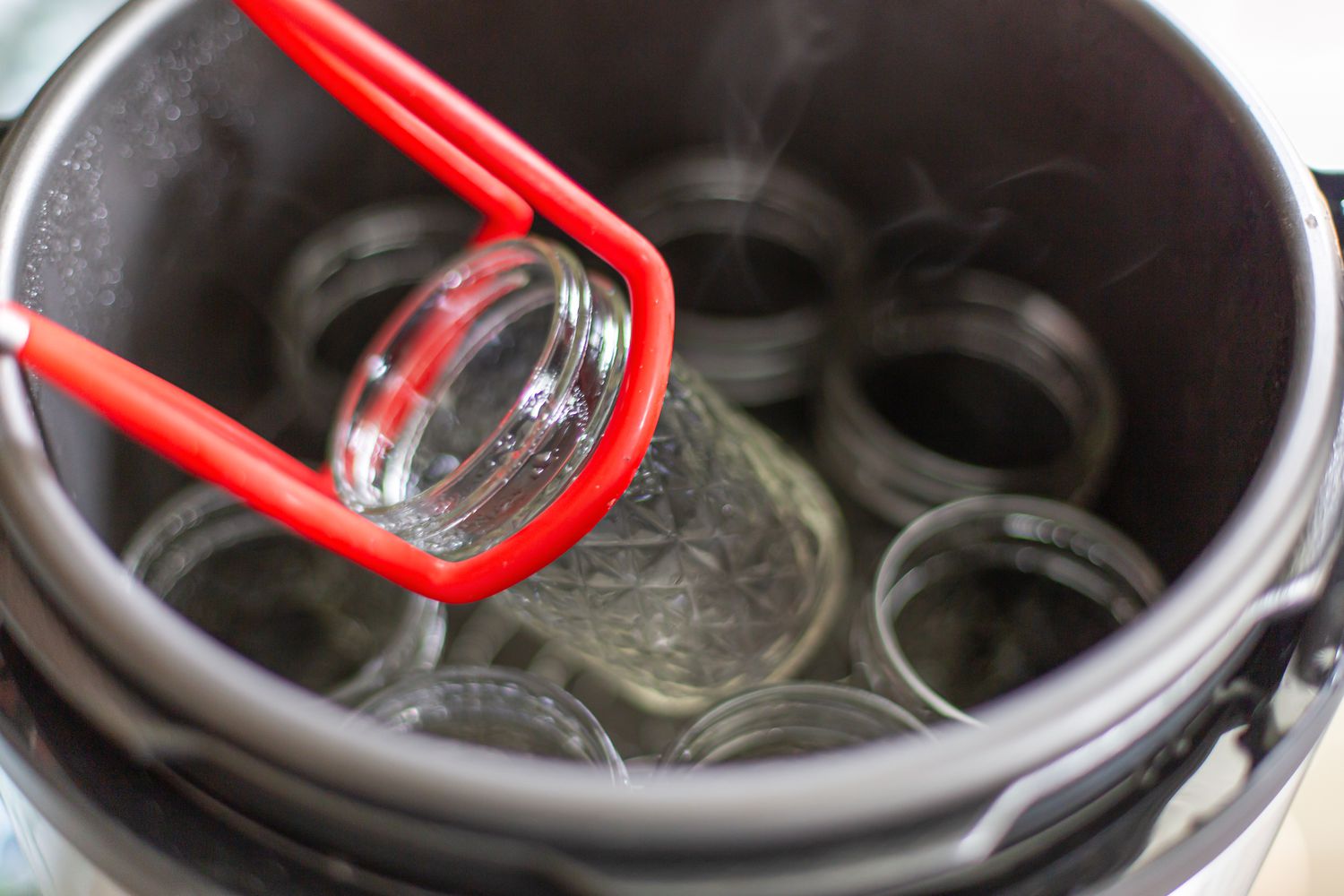 Jam Jars Removed from Hot Water