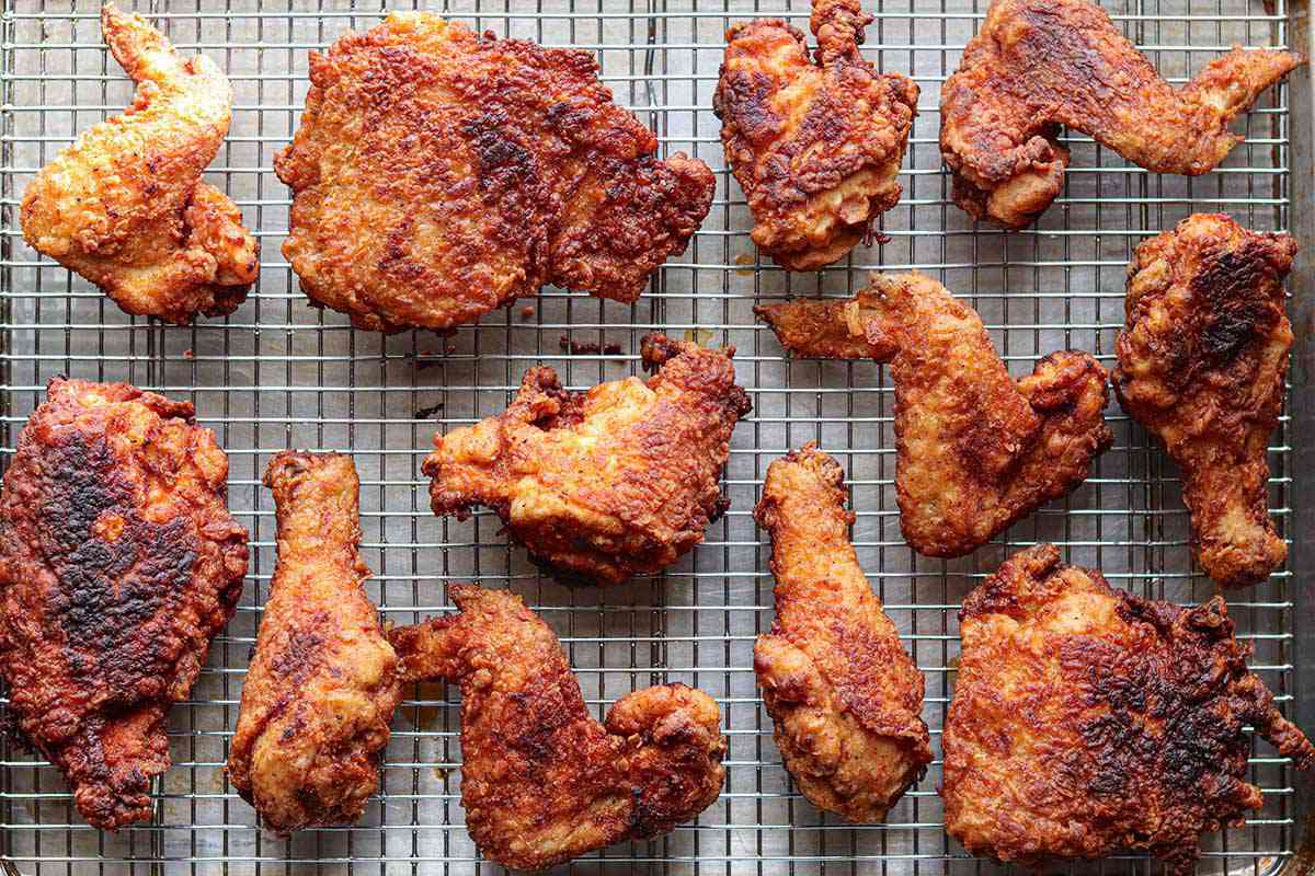 Spicy Deep Fried Chicken Recipe drain the chicken