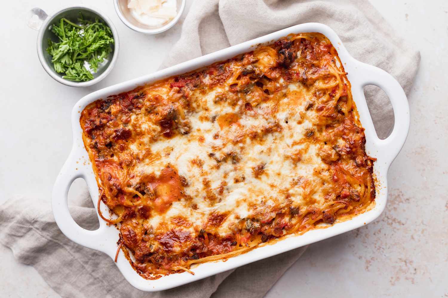 Baked Spaghetti ready to eat