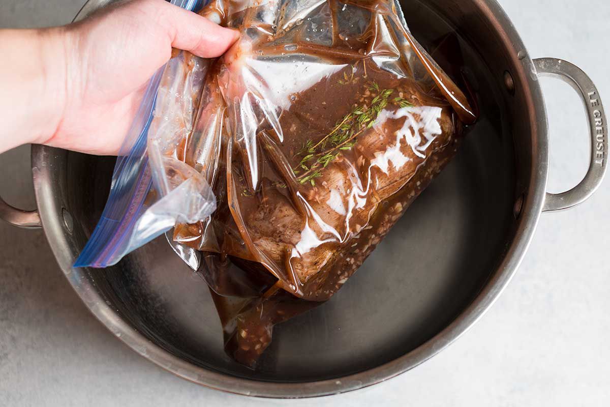 Sous Vide Beef Tenderloin with Port, Garlic, and Thyme