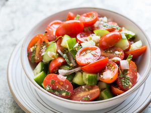 Tomato Cucumber Feta Salad