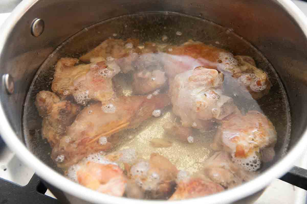 cover roasted turkey wings with water