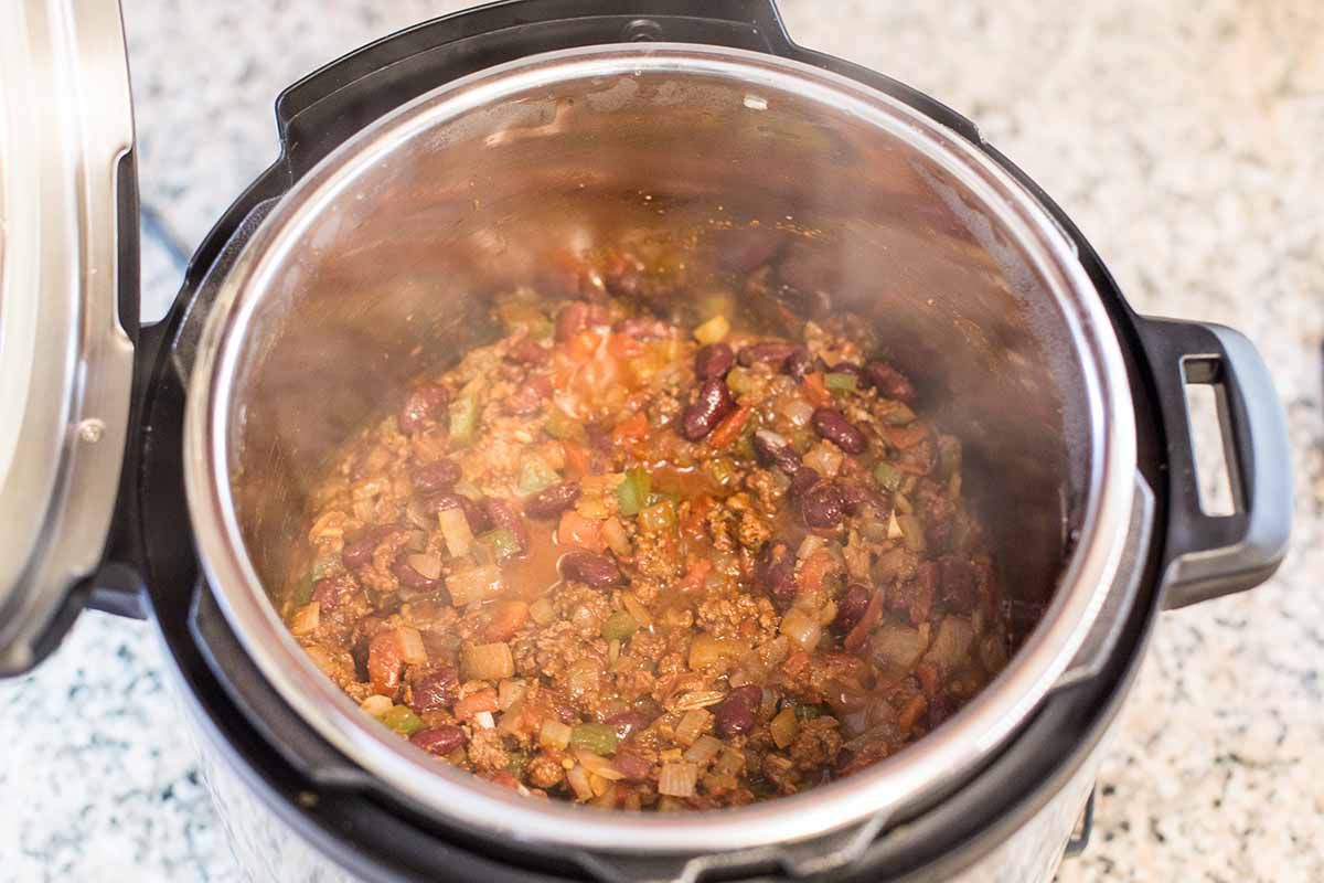 Pressure Cooker Beef Chili