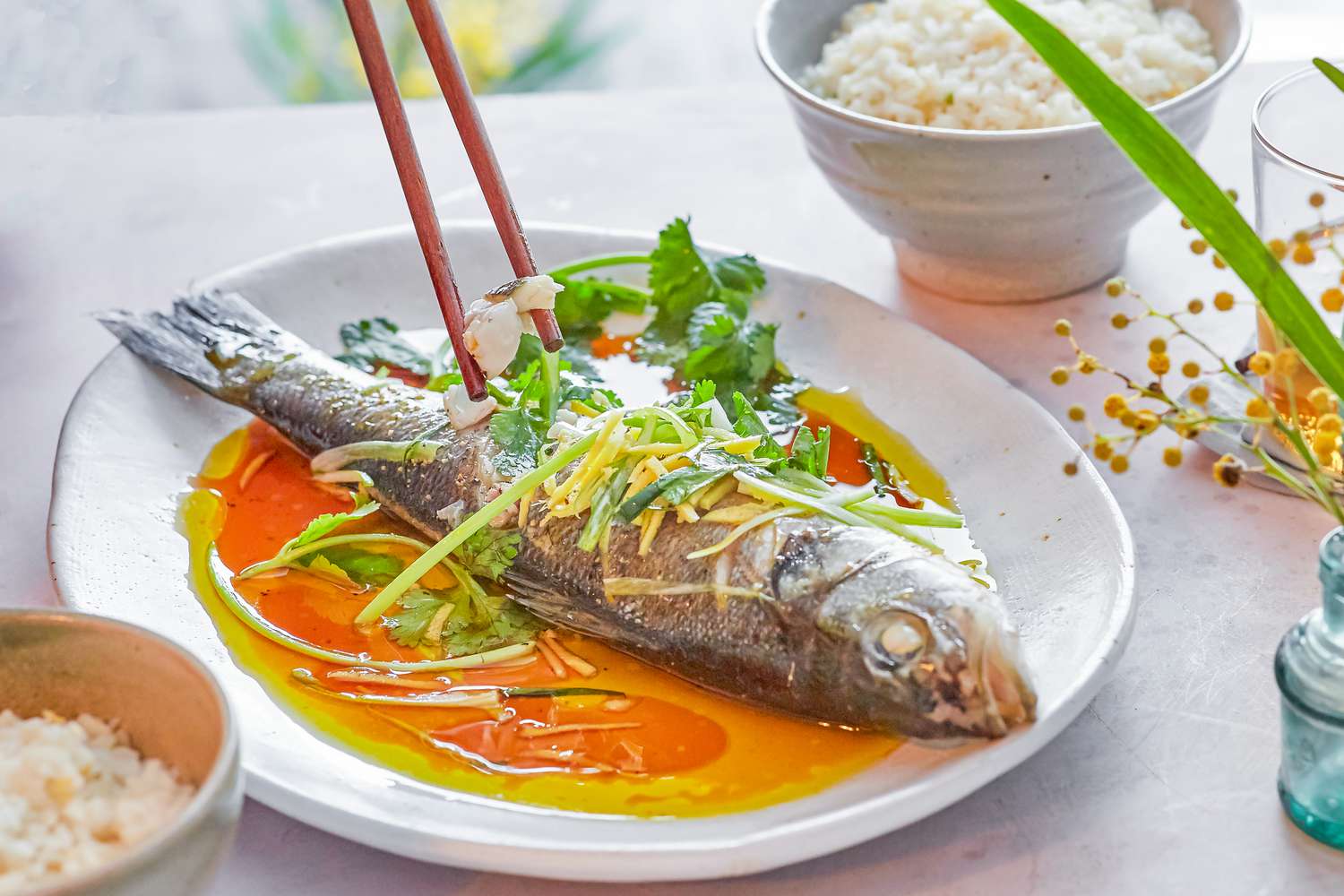 Whole steamed fish