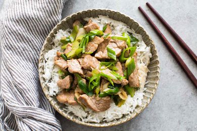 Pork Stir Fry with Green Onion
